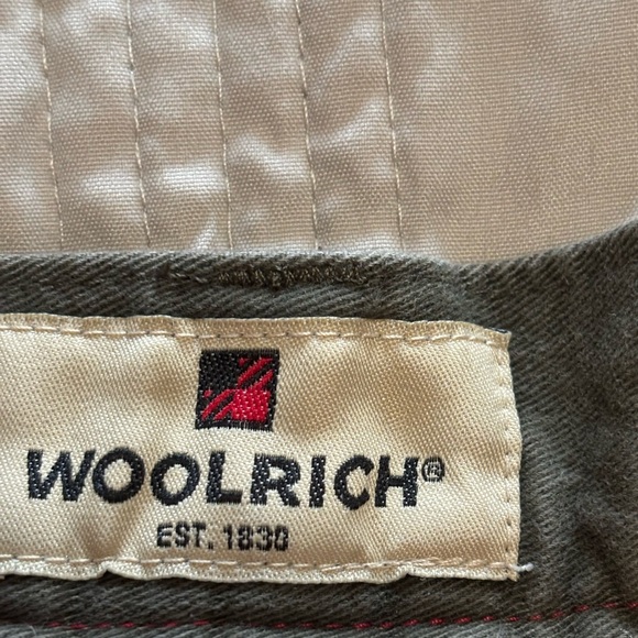 Woolrich Pants Mens 1917 36X30 Khaki Chino Cotton Red Flannel Lined dark Loren - Picture 5 of 8